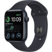 Apple Watch SE (2022) 44mm Midnight Aluminium Midnight Sportband voorkant