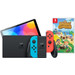 Nintendo Switch OLED Red/Blue + Animal Crossing New Horizons Main Image