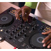 Pioneer DJ DDJ-FLX4 + Pioneer DJ HDJ-CUE1 + Pioneer DJ DM-50D Black product in use