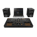 Pioneer DJ DDJ-FLX4 + Pioneer DJ HDJ-X5 Black product in use