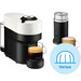 Krups Nespresso Vertuo Pop Coconut White XN9211 with Aeroccino front