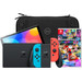 Nintendo Switch OLED Blauw/Rood + Mario Kart 8 Deluxe + BlueBuilt Beschermhoes Main Image