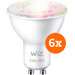 WiZ Smart Spot 6-pack - Gekleurd en Wit Licht - GU10 Main Image