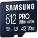 Samsung MicroSDXC PRO Ultimate 512GB 200MB/s + USB lezer linkerkant