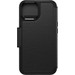 Otterbox Strada Apple iPhone 15 Book Case Leather Black with MagSafe back