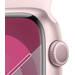 Apple Watch Series 9 45mm Roze Aluminium Sportband S/M detail