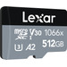 Lexar Professional 1066x SILVER 512GB MicroSDXC 160mb/s right side