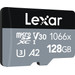 Lexar Professional 1066x SILVER 128GB MicroSDXC 160mb/s right side