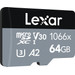 Lexar Professional 1066x SILVER 64GB microSDXC 160mb/s rechterkant