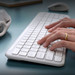 Logitech MK950 Signature Slim Wireless Keyboard and Mouse Combo QWERTY White product in use