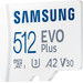 Samsung EVO Plus (2024) microSD 512GB + SD Adapter right side