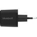 Bluebuilt Quick Charge Oplader 18W + Micro Usb Kabel Nylon Zwart 1,5m rechterkant