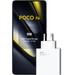 POCO F6 256GB Zwart 5G + Just in Case Tempered Glass Screenprotector voorkant