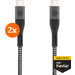 BlueBuilt USB-C to USB-C Cable 1.5m Kevlar Black Duo Pack Main Image