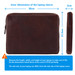 BlueBuilt 12-inch Laptop Sleeve Width 29cm - 30cm Leather Brown visual Coolblue 2