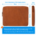 BlueBuilt 14-inch Laptop Cover Width 32 - 33cm Leather Cognac visual Coolblue 2