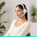 Logitech Zone 300 Draadloze Office headset Wit product in gebruik