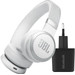 JBL Live 670NC White + BlueBuilt Quick Charge Charger with USB-A Port Main Image