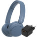 Sony WH-CH520 Blauw + BlueBuilt Quick Charge Oplader met Usb A Poort 18W Zwart Main Image