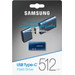 Samsung USB-C Flash Drive 512GB Blue packaging