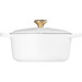 Le Creuset Signature braadpan 24cm Kerst Cotton voorkant