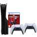 PlayStation 5 Slim Disc Edition + Spider-Man 2 + Covers Zwart + Extra Controller Wit Main Image