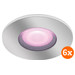 Philips Hue Xamento Bathroom Recessed Spot Light White and Color Chrome - Round - 6-pack Main Image