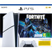 PS5 Slim Disc Edition + Fortnite Voucher + FC 25  + Covers Black + Extra Controller White packaging