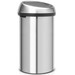 Brabantia Touch Bin 60 Liter Rvs Fingerprint Proof  + Vuilniszakken (120 stuks) achterkant