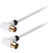 Nedis Coax Antennekabel 100 dB Male - Female 5 Meter Wit voorkant