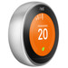 Google Nest Thermostaat Zilver linkerkant