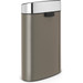 Brabantia Touch Bin 40L Platinum + Trash Bags (120 units) back