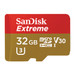 SanDisk microSDHC Extreme 32GB 100MB/s CL10 + SD adapter front