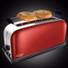 Russell Hobbs Colours Long Slot Rood product in gebruik