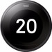 Google Nest Learning Thermostat V3 Premium Zwart voorkant