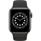 Apple Watch Series 6 40mm Space Gray Aluminium Zwarte Sportband