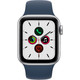 Apple Watch SE 40mm Zilver Aluminium Blauwe Sportband