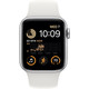 Apple Watch SE (2022) 4G 40mm Silver Aluminum White Sport Band