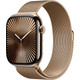 Apple Watch Series 10 4G 46mm Titanium Gold Milanese Watch Strap S/M