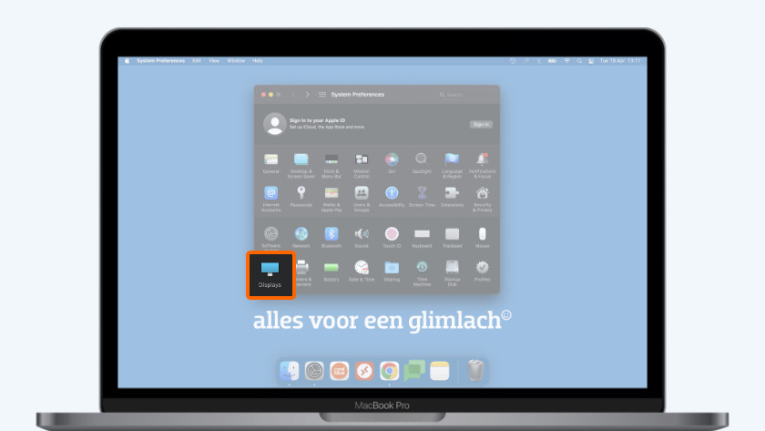 Beldscherminstellingen macOS