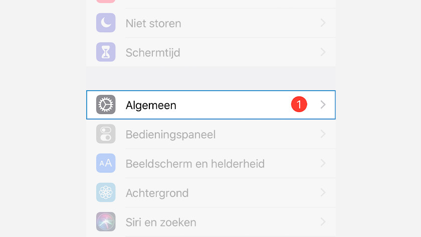 Algemene instellingen iPhone