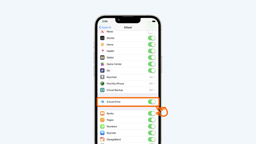 Tap iCloud Backup