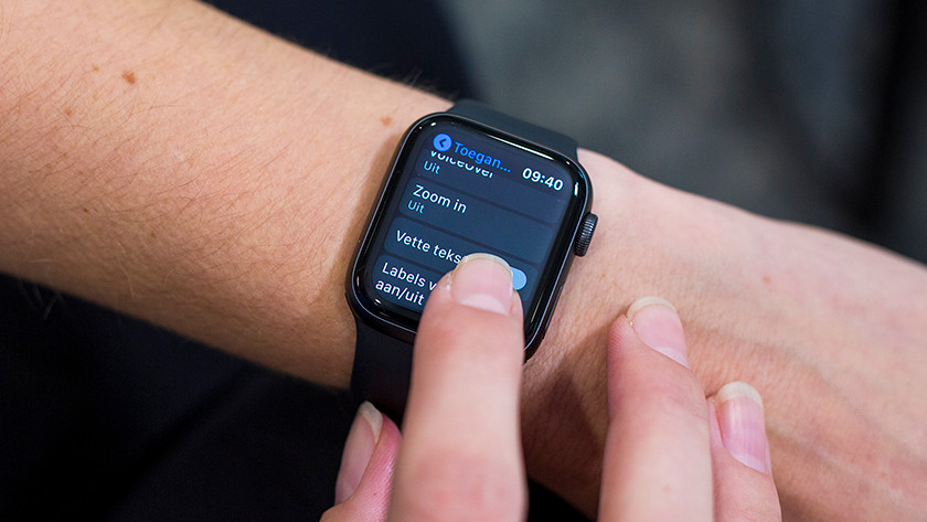 Apple Watch inzoomen aanzetten