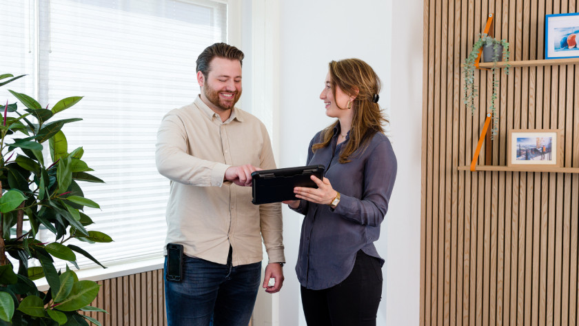 Meekijken op een tablet