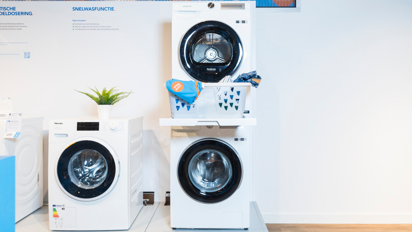 Wasdroger op wasmachine