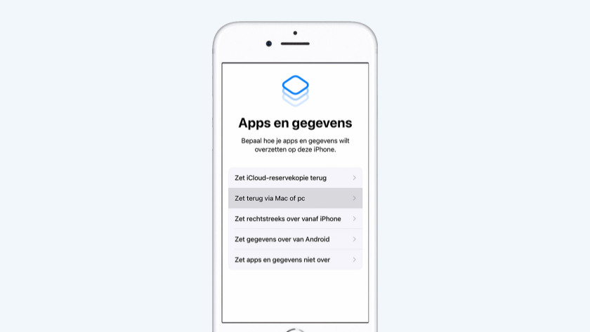 iTunes reservekopie overzetten