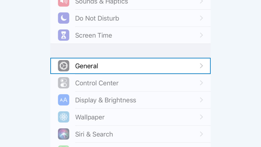 General settings iPhone