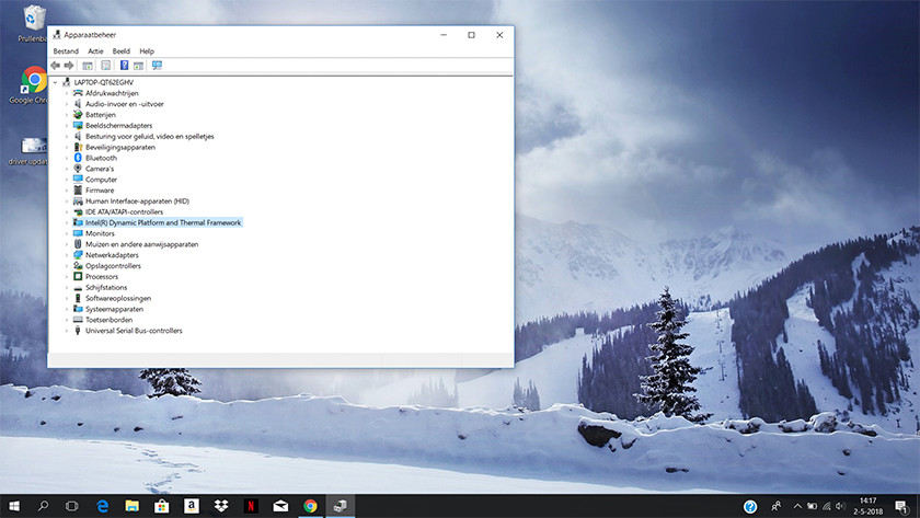 Onderdelen in Apparaatbeheer op een Windows 10 laptop. 