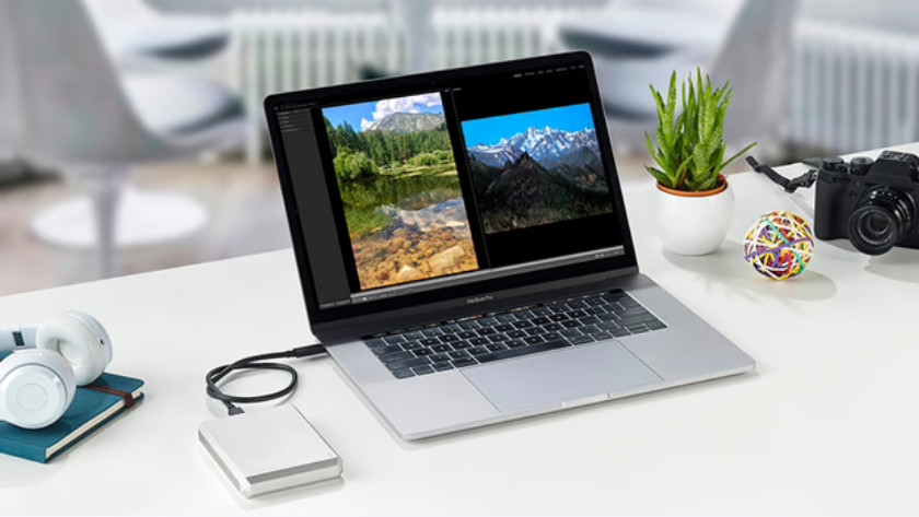 MacBook with external storage