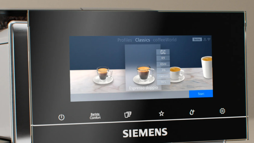 Siemens EQ900: 6.8-inch iSelect display